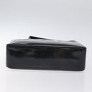 CHANEL Tote Bag Enamel Black Gold CC Auth bs27418-9