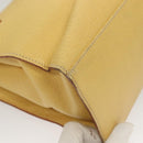 LOEWE Shoulder Bag Leather Yellow Silver Auth bs27421-15