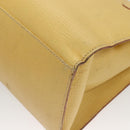 LOEWE Shoulder Bag Leather Yellow Silver Auth bs27421-16