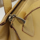 LOEWE Shoulder Bag Leather Yellow Silver Auth bs27421-10