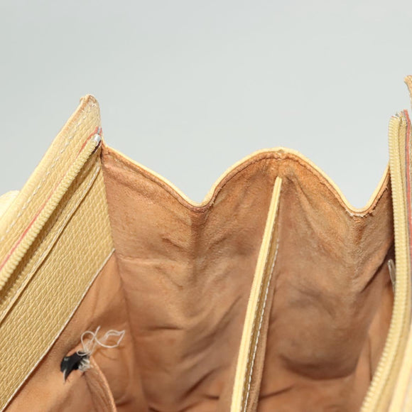 LOEWE Shoulder Bag Leather Yellow Silver Auth bs27421