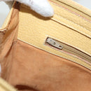 LOEWE Shoulder Bag Leather Yellow Silver Auth bs27421-24