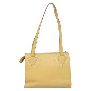 LOEWE Shoulder Bag Leather Yellow Silver Auth bs27421 - 0