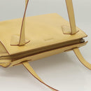 LOEWE Shoulder Bag Leather Yellow Silver Auth bs27421-6