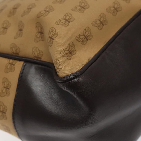 BOTTEGA VENETA Tote Bag Canvas Beige Gold Auth bs27425