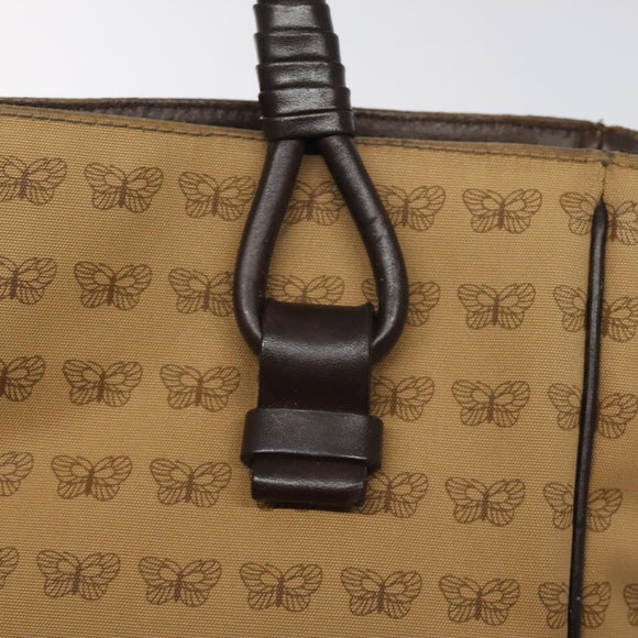 BOTTEGA VENETA Tote Bag Canvas Beige Gold Auth bs27425