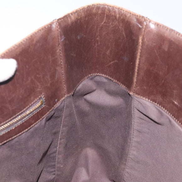 BOTTEGA VENETA Tote Bag Canvas Beige Gold Auth bs27425