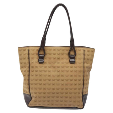 BOTTEGA VENETA Tote Bag Canvas Beige Gold Auth bs27425 - 0