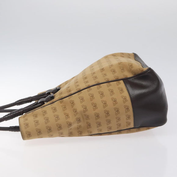 BOTTEGA VENETA Tote Bag Canvas Beige Gold Auth bs27425