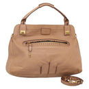 Chloe Hand Bag Leather 2way Pink Gold Auth bs27428-1