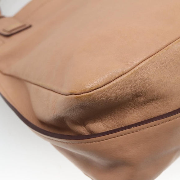 Chloe Hand Bag Leather 2way Pink Gold Auth bs27428