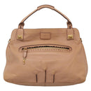 Chloe Hand Bag Leather 2way Pink Gold Auth bs27428-2