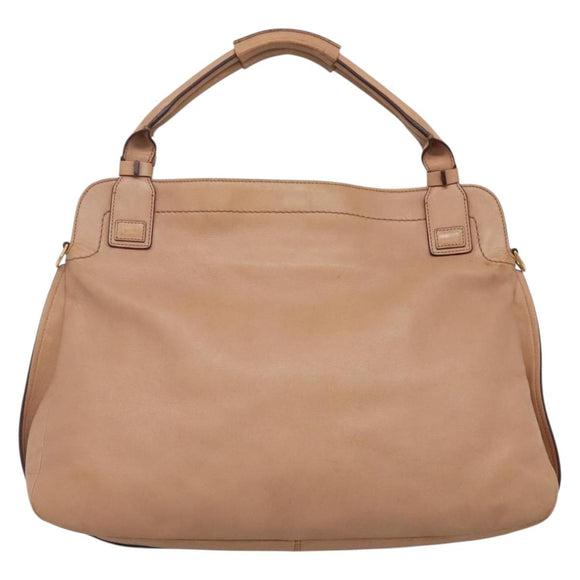 Chloe Hand Bag Leather 2way Pink Gold Auth bs27428