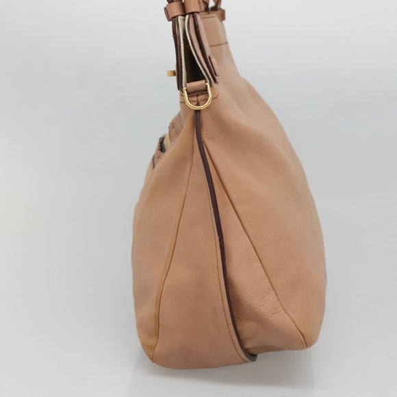 Chloe Hand Bag Leather 2way Pink Gold Auth bs27428