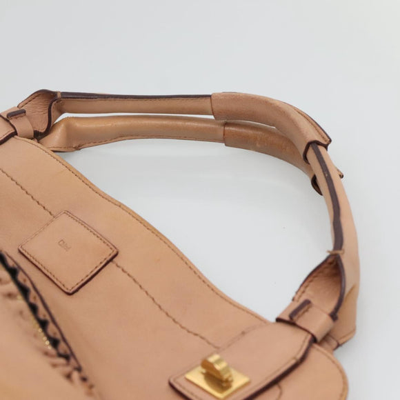 Chloe Hand Bag Leather 2way Pink Gold Auth bs27428