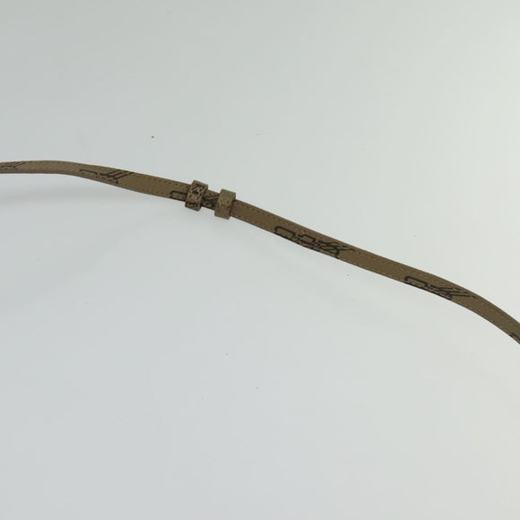 BALENCIAGA Chain Le Cagoule Mini Shoulder Bag Leather Beige Silver Auth bs27430