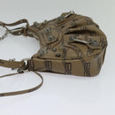 BALENCIAGA Chain Le Cagoule Mini Shoulder Bag Leather Beige Silver Auth bs27430-3
