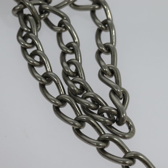 BALENCIAGA Chain Le Cagoule Mini Shoulder Bag Leather Beige Silver Auth bs27430