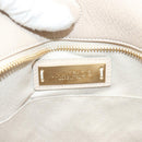Jimmy Choo Chain Shoulder Bag Leather Beige Gold Auth bs27431-17
