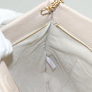 Jimmy Choo Chain Shoulder Bag Leather Beige Gold Auth bs27431-19