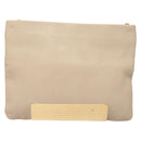 Jimmy Choo Chain Shoulder Bag Leather Beige Gold Auth bs27431-13