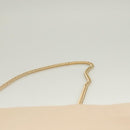 Jimmy Choo Chain Shoulder Bag Leather Beige Gold Auth bs27431-8