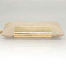 Jimmy Choo Chain Shoulder Bag Leather Beige Gold Auth bs27431-5