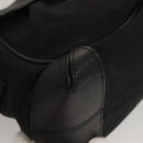 BVLGARI Logo Mania Shoulder Bag Leather Canvas Black Silver Auth bs27432-9