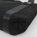 BVLGARI Logo Mania Tote Bag Canvas Black Silver Auth bs27433-9