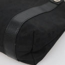 BVLGARI Logo Mania Tote Bag Canvas Black Silver Auth bs27433-15