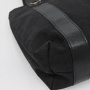 BVLGARI Logo Mania Tote Bag Canvas Black Silver Auth bs27433-16