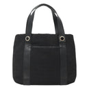 BVLGARI Logo Mania Tote Bag Canvas Black Silver Auth bs27433-13
