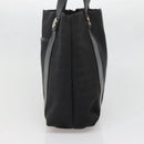 BVLGARI Logo Mania Tote Bag Canvas Black Silver Auth bs27433-4