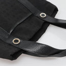 BVLGARI Logo Mania Tote Bag Canvas Black Silver Auth bs27433-6