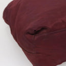 PRADA Hand Bag Nylon Bordeaux Silver Auth bs27436-17