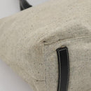 PRADA Sports Tote Bag Canvas Beige Silver Auth bs27440-15