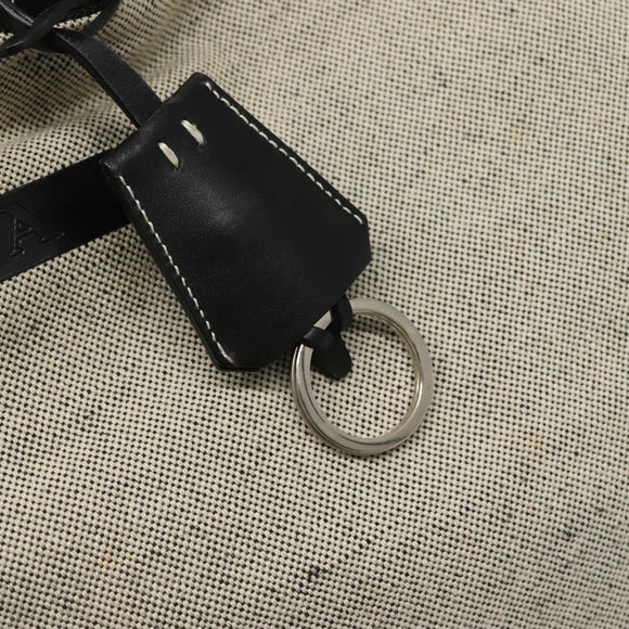 PRADA Sports Tote Bag Canvas Beige Silver Auth bs27440