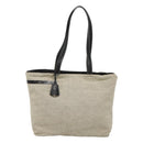 PRADA Sports Tote Bag Canvas Beige Silver Auth bs27440-13