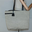 PRADA Sports Tote Bag Canvas Beige Silver Auth bs27440-22