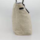 PRADA Sports Tote Bag Canvas Beige Silver Auth bs27440-3