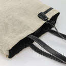 PRADA Sports Tote Bag Canvas Beige Silver Auth bs27440-6