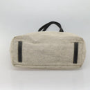 PRADA Sports Tote Bag Canvas Beige Silver Auth bs27440-5