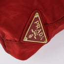 PRADA Tote Bag Nylon Red Gold Auth bs27441-10