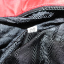 PRADA Tote Bag Nylon Red Gold Auth bs27441-12