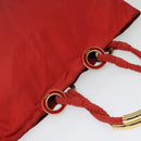 PRADA Tote Bag Nylon Red Gold Auth bs27441-6