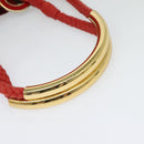 PRADA Tote Bag Nylon Red Gold Auth bs27441-7