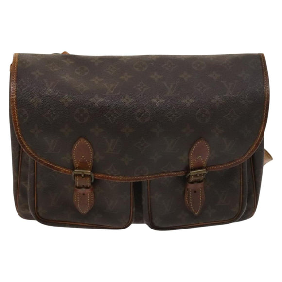 LOUIS VUITTON Monogram Gibeciere GM Shoulder Bag M42246 LV Auth bs27446