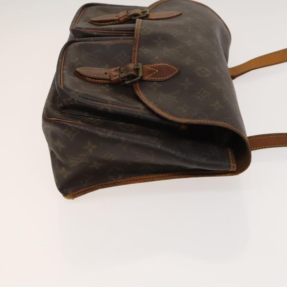 LOUIS VUITTON Monogram Gibeciere GM Shoulder Bag M42246 LV Auth bs27446