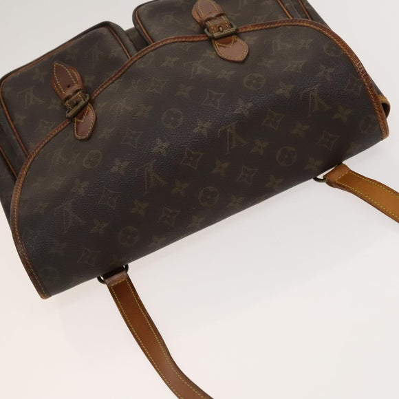LOUIS VUITTON Monogram Gibeciere GM Shoulder Bag M42246 LV Auth bs27446