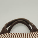 PRADA Canapa GM Tote Bag Canvas Brown Gold Auth bs27454-8